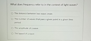 What does frequency refer to in the context of