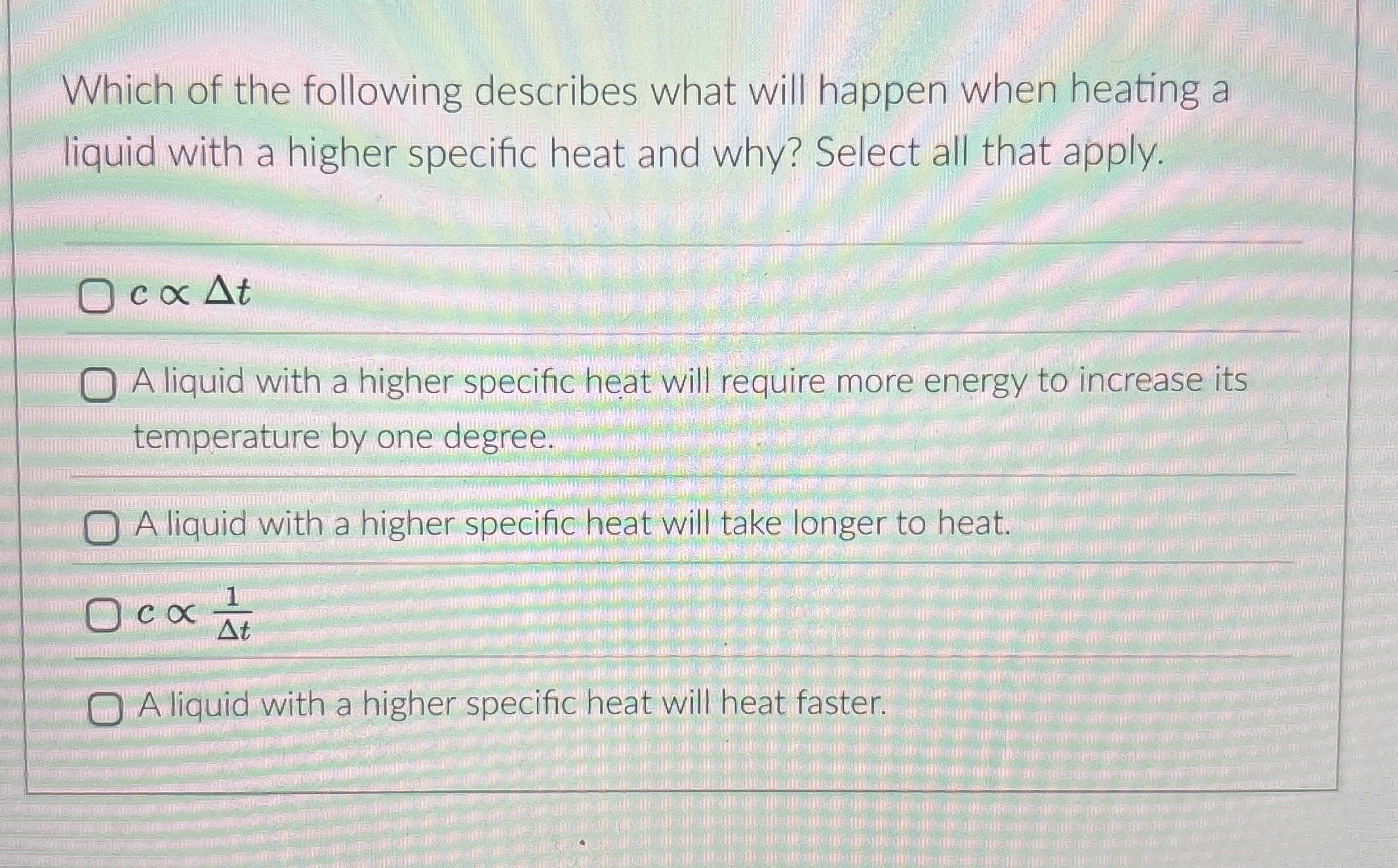 Which of the following describes what will happen