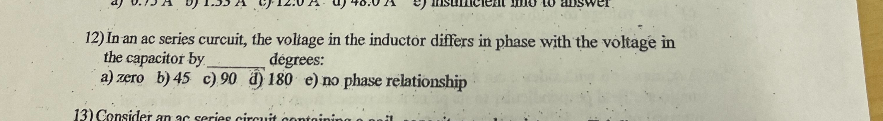 In an ac series curcuit, the voltage in the
