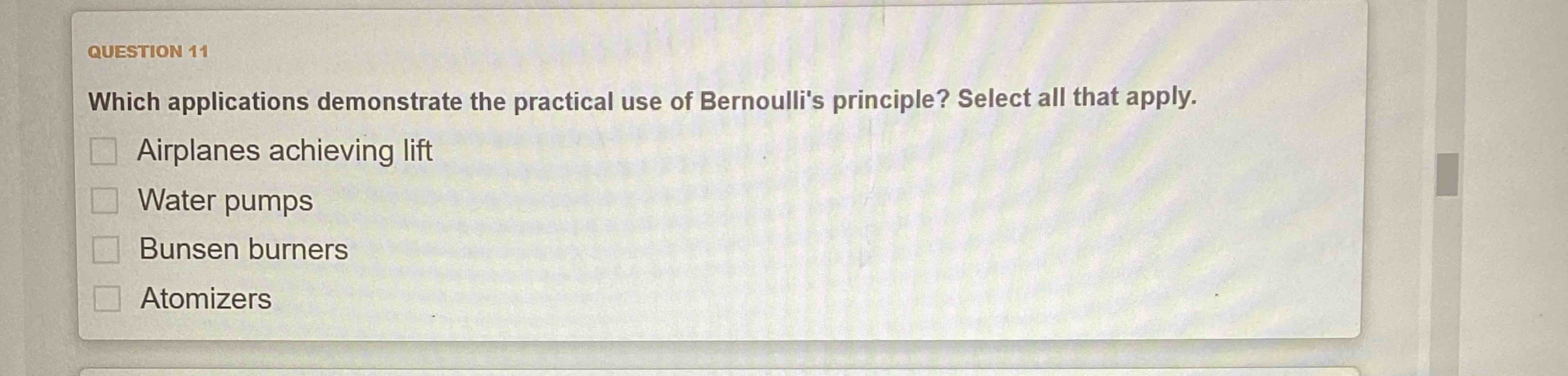 QUESTION 1 1 Which applications demonstrate the