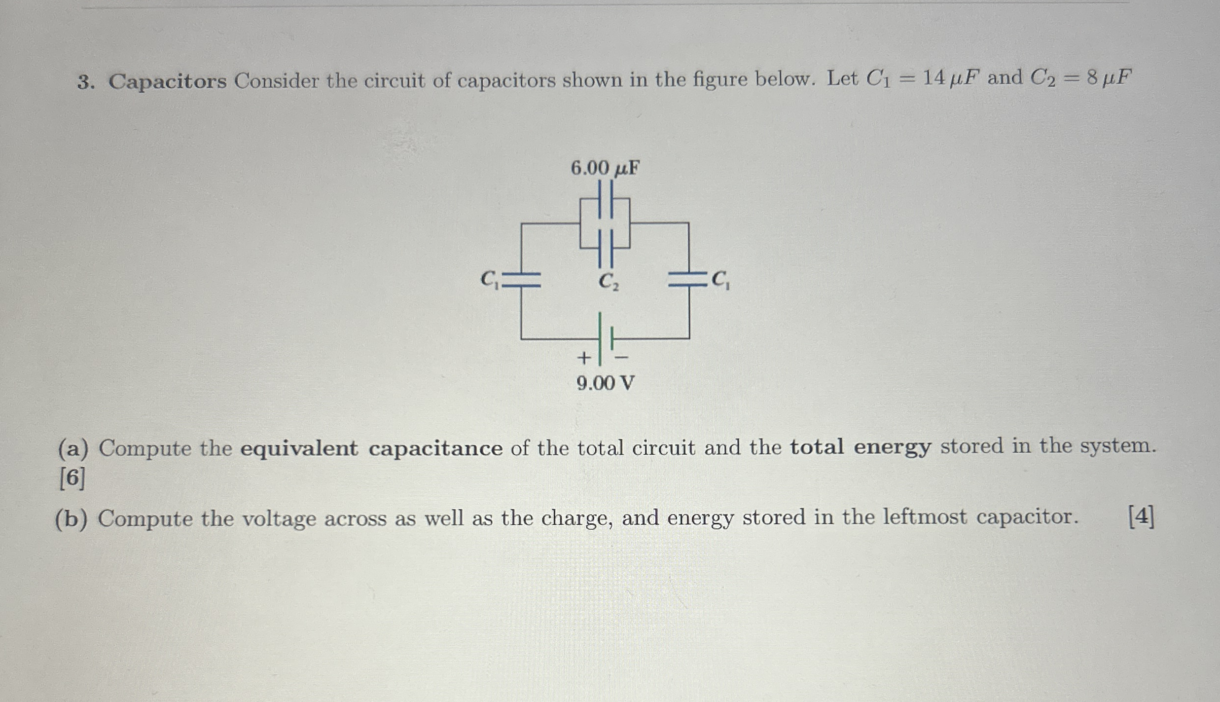 Capacitors Consider the circuit of capacitors