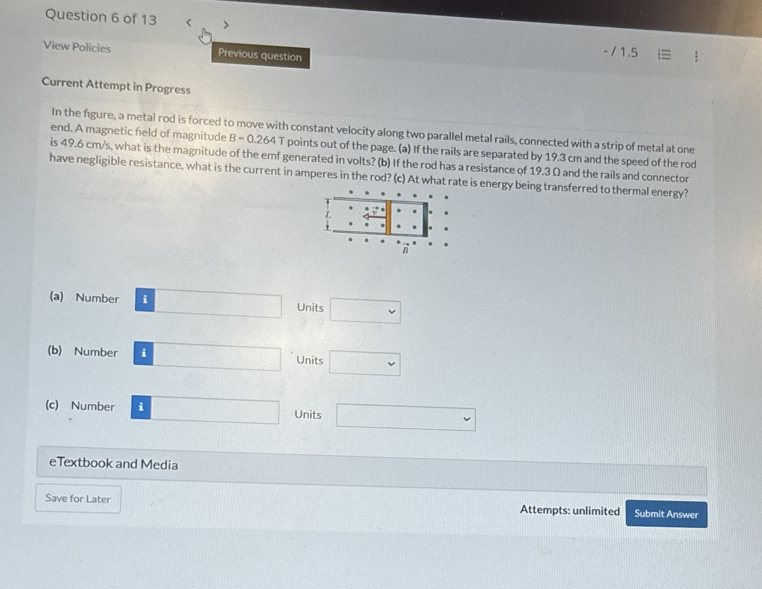 Question 6 of 1 3 View Policies Previous question