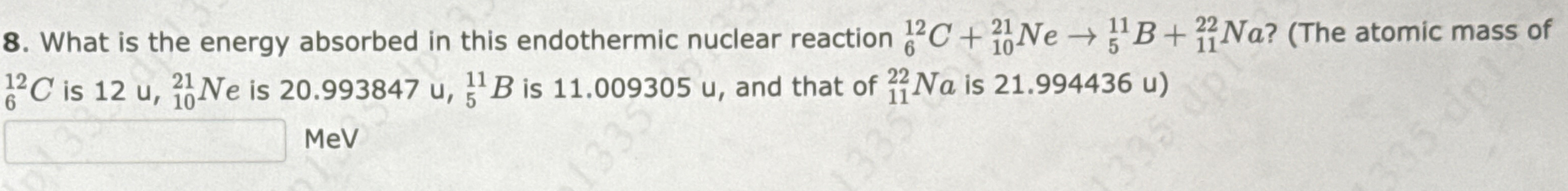 What is the energy absorbed in this endothermic