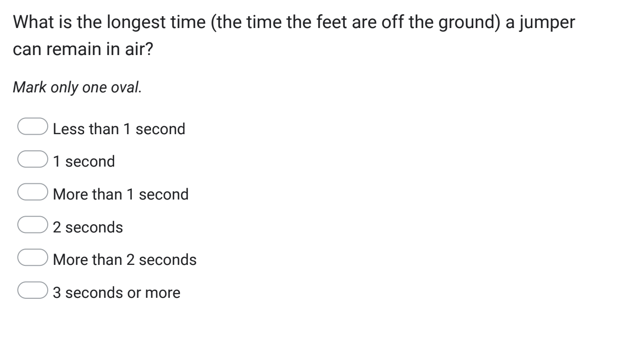 What is the longest time ( the time the feet are