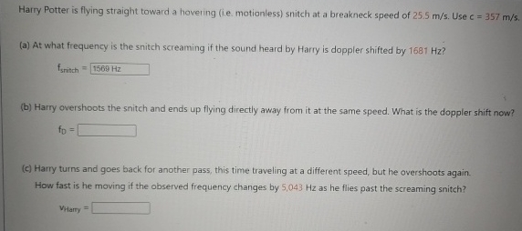 Harry Potter is flying straight toward a hovering