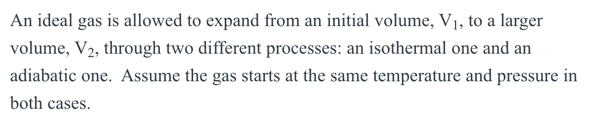 An ideal gas is allowed to expand from an initial