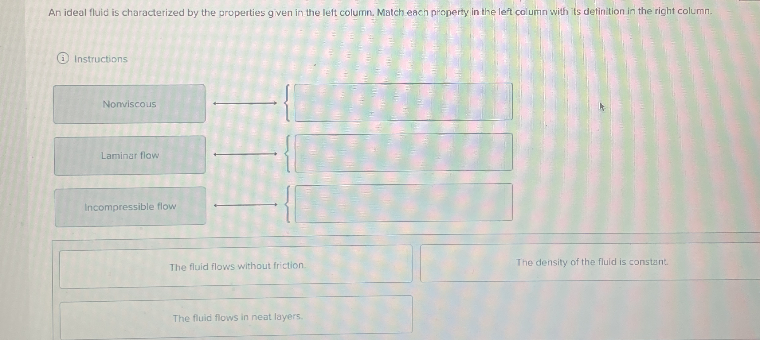 An ideal fluid is characterized by the properties