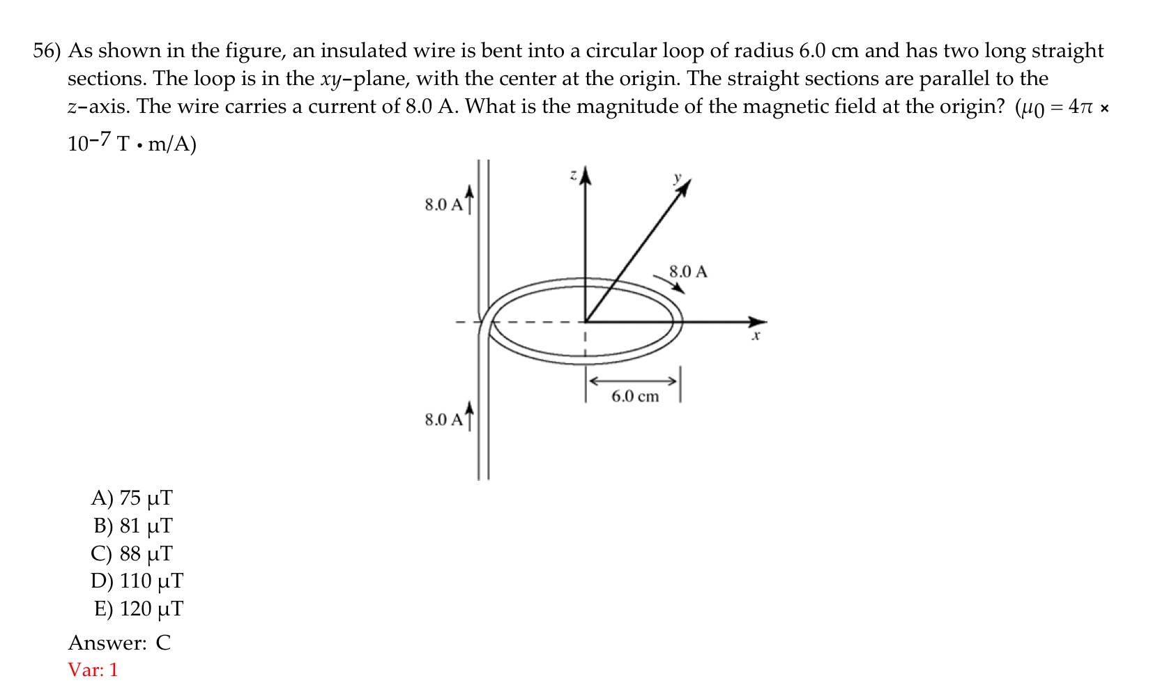 As shown in the figure, an insulated wire is bent