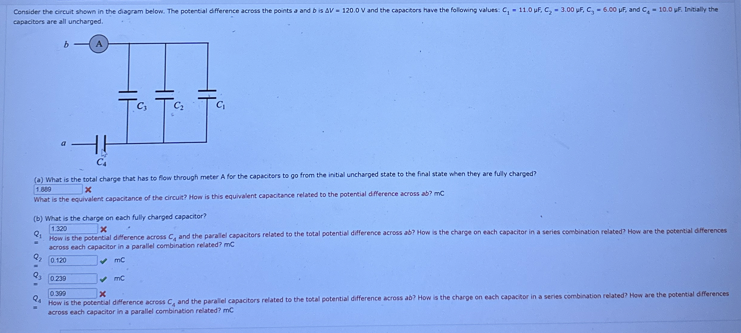 capacitors are all uncharged. ( a ) What is the