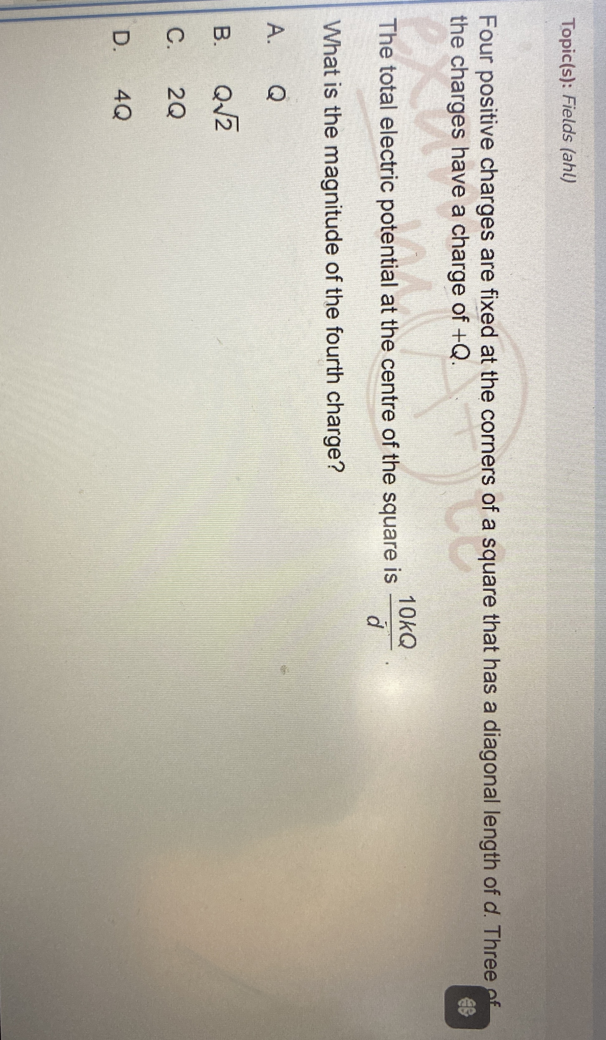 Topic ( s ) : Fields ( ahl ) Four positive
