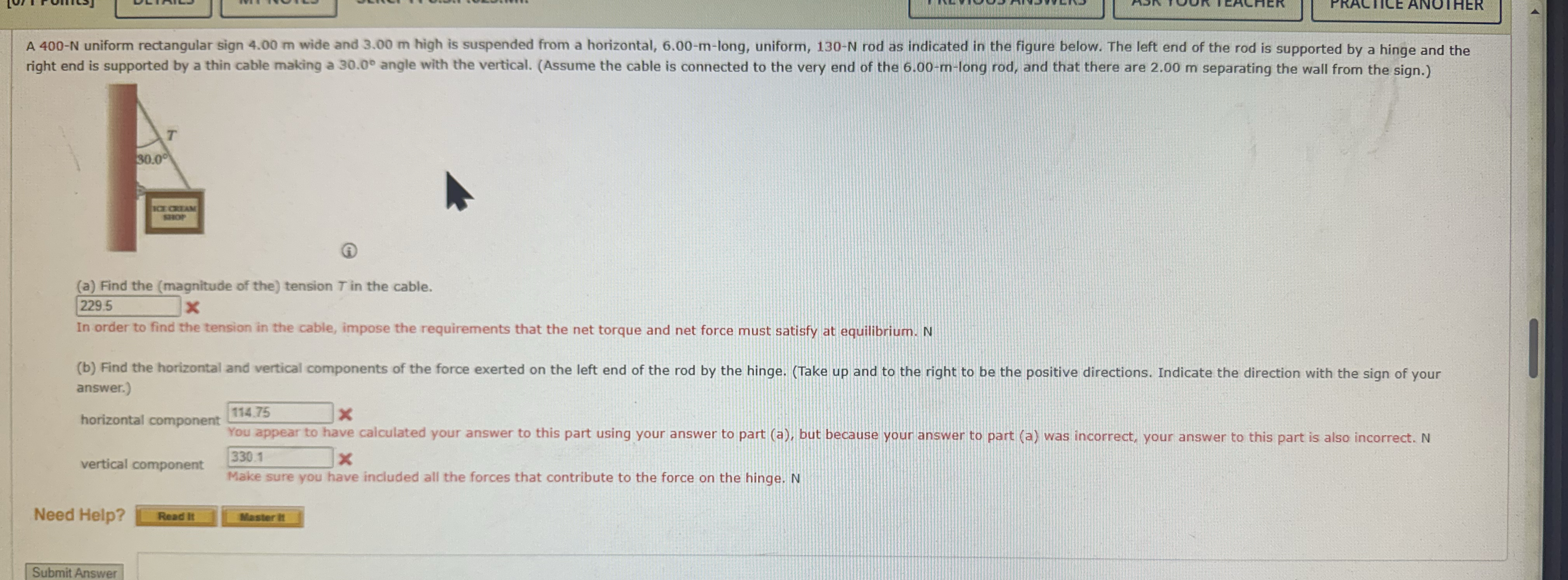 ( 1 ) ( a ) Find the ( magnitude of the ) tension