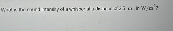 What is the sound intensity of a whisper at a