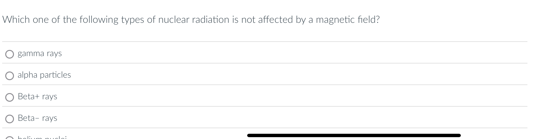 Which one of the following types of nuclear