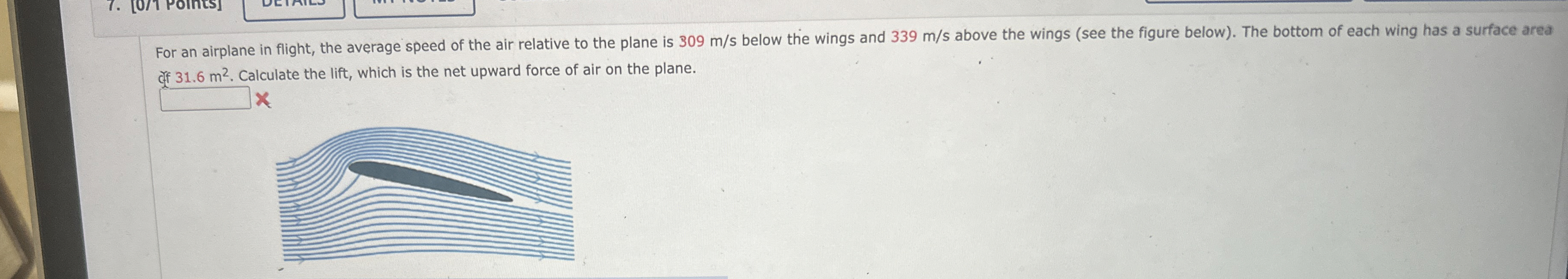 For an airplane in flight, the average speed of