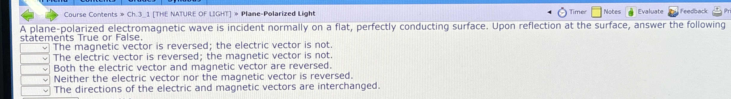 Course Contents Ch . 3 _ 1 [ THE NATURE OF LIGHT