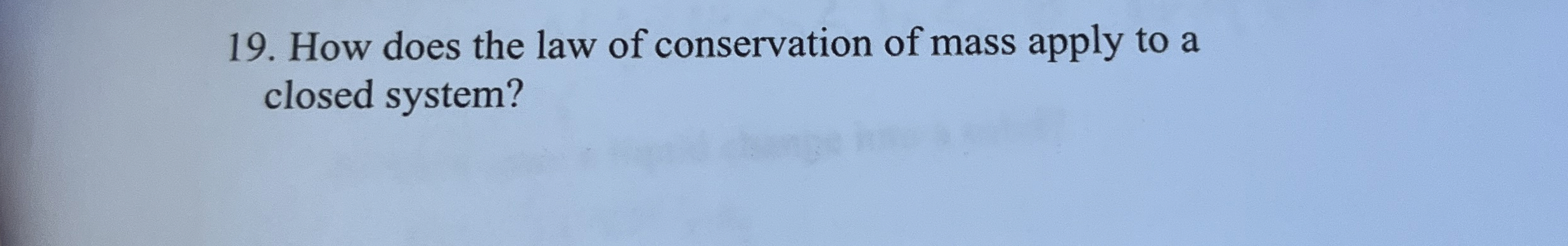 How does the law of conservation of mass apply to