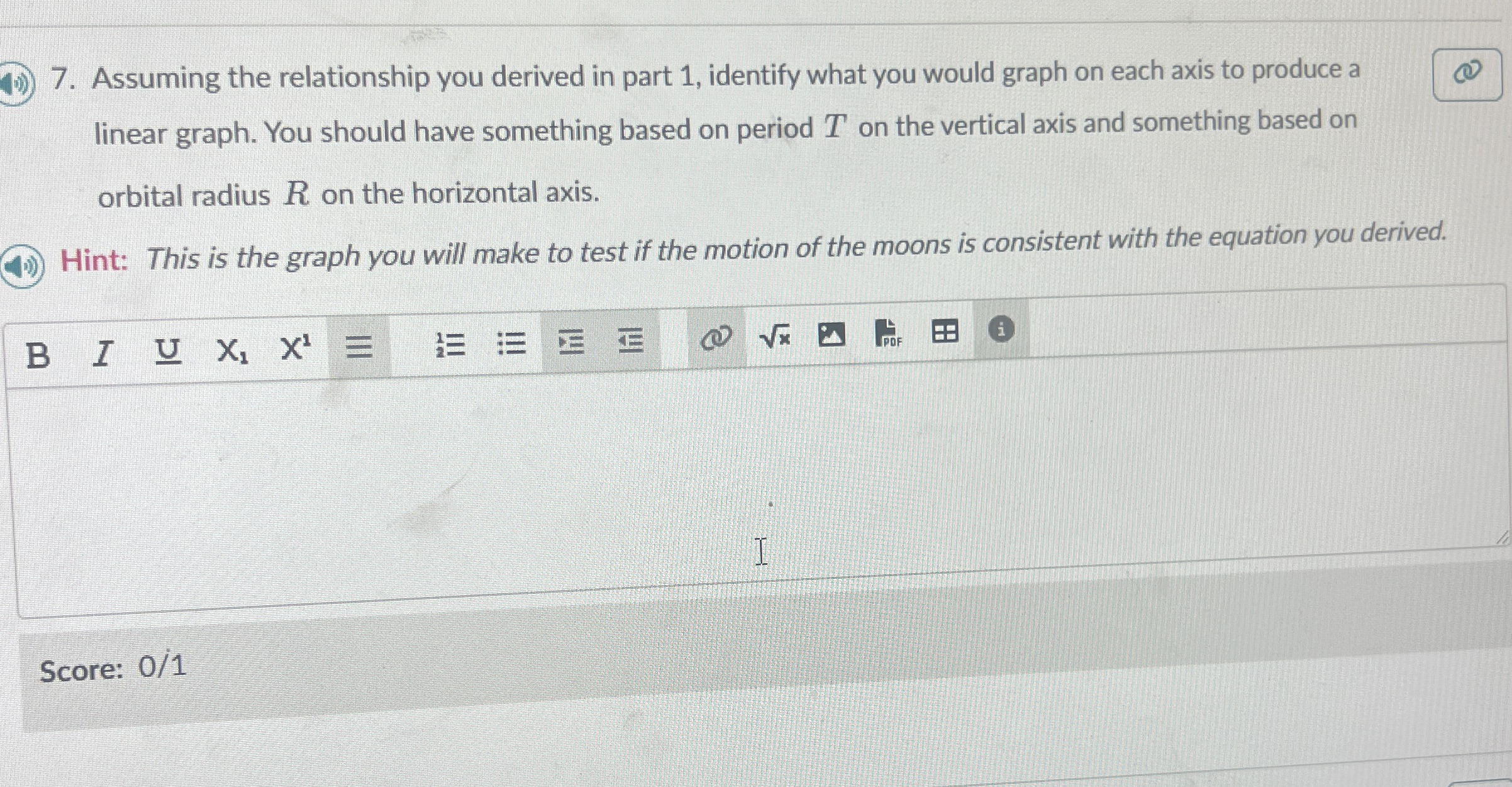 Assuming the relationship you derived in part 1 ,