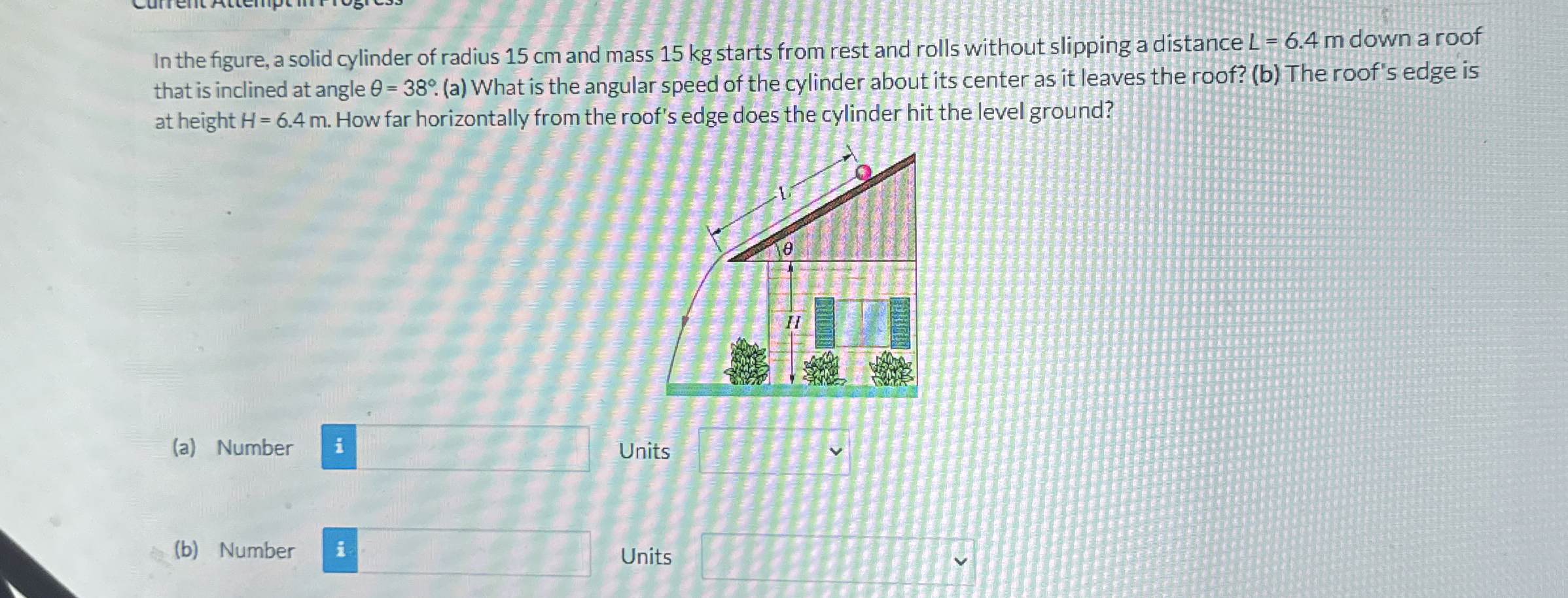 In the figure, a solid cylinder of radius 1 5 cm