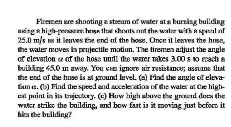 Firemen are shooting a stream of water at a