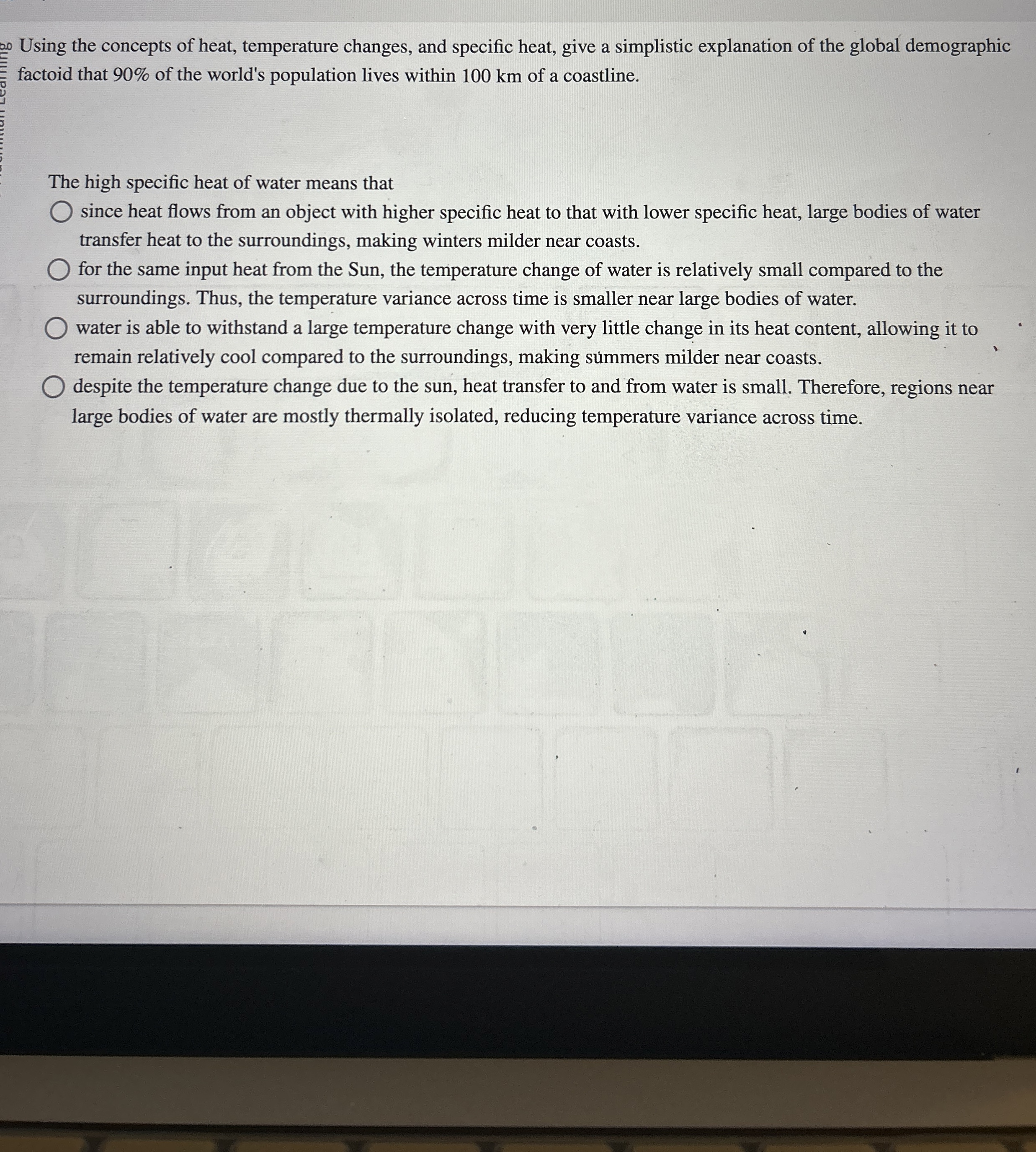 Using the concepts of heat, temperature changes,