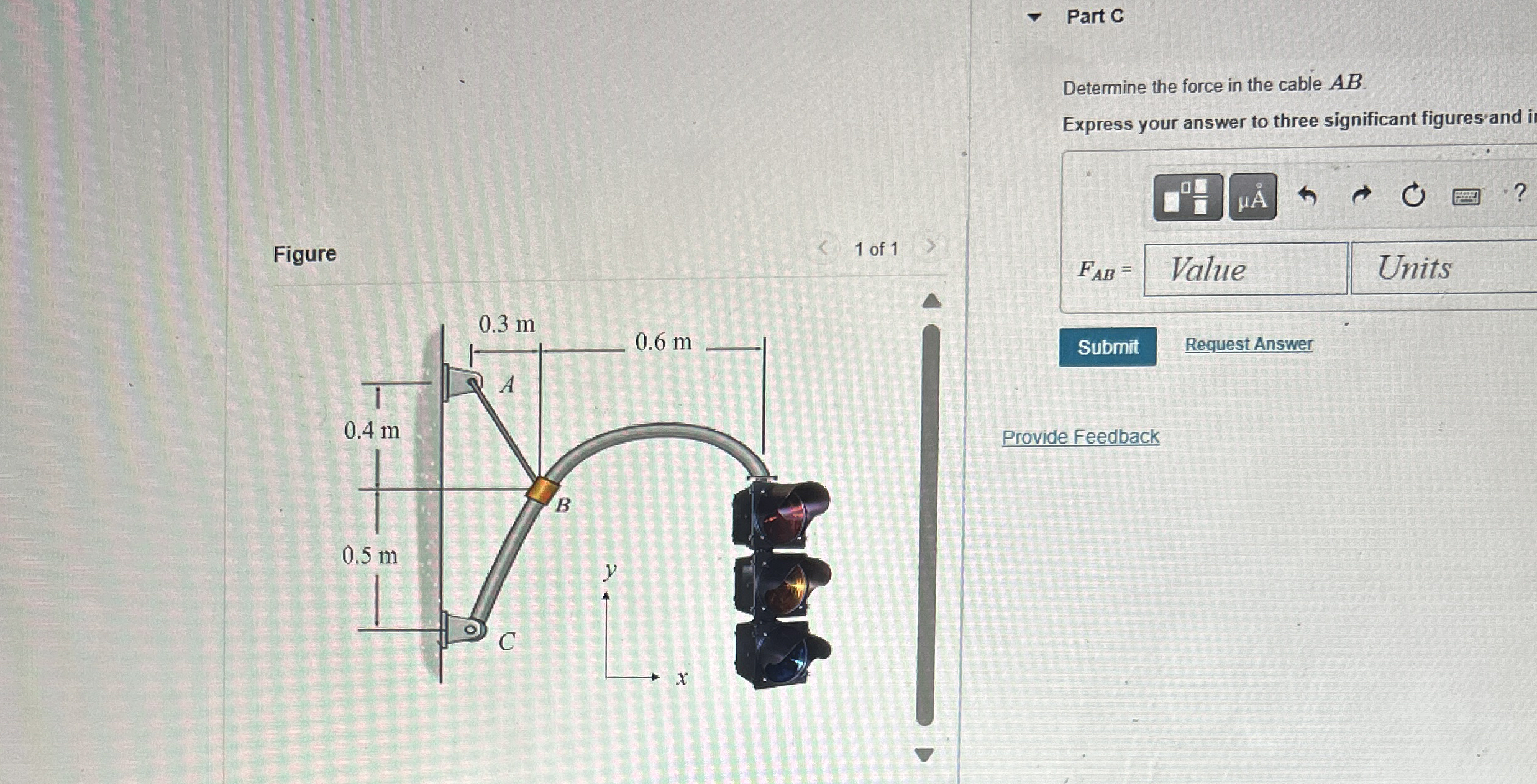 The 1 0 - k g traffic light has a center of mass