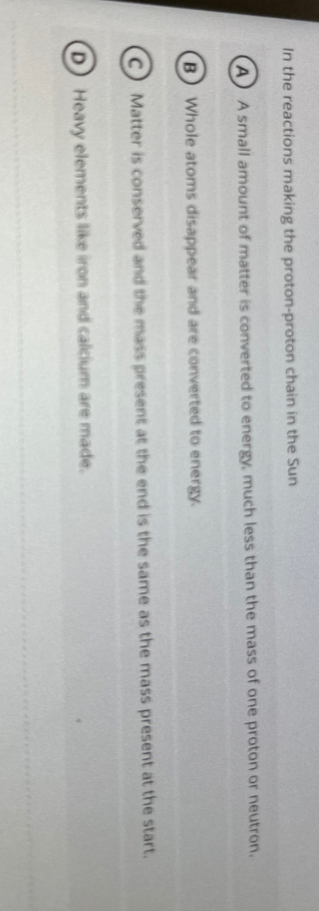 In the reactions making the proton - proton chain