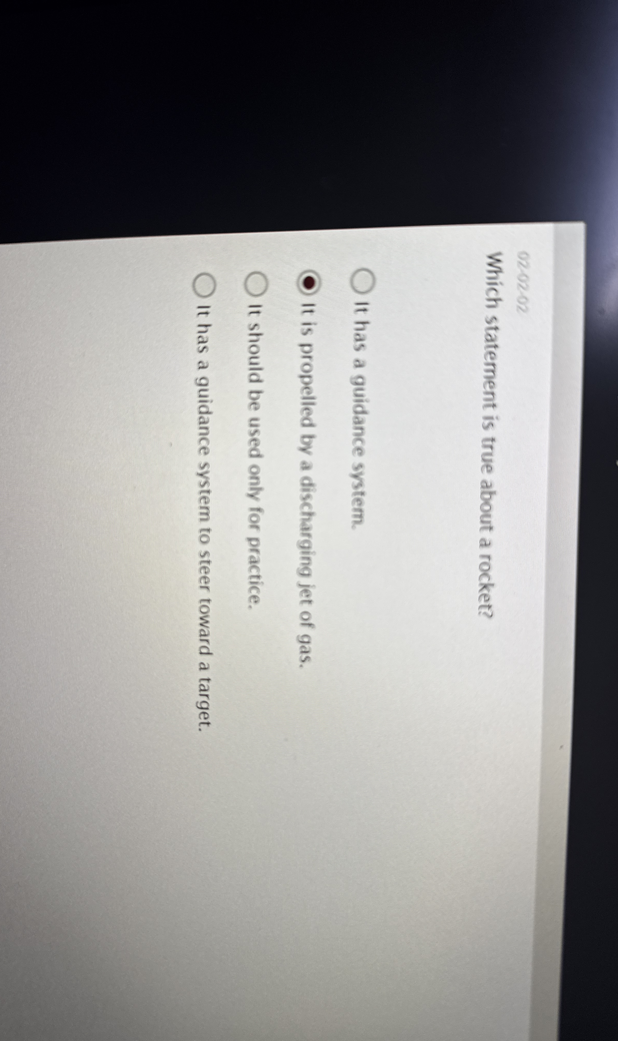 0 2 . 0 2 . 0 2 Which statement is true about a