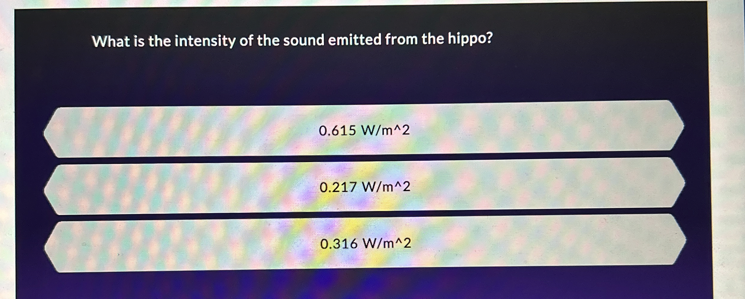What is the intensity of the sound emitted from