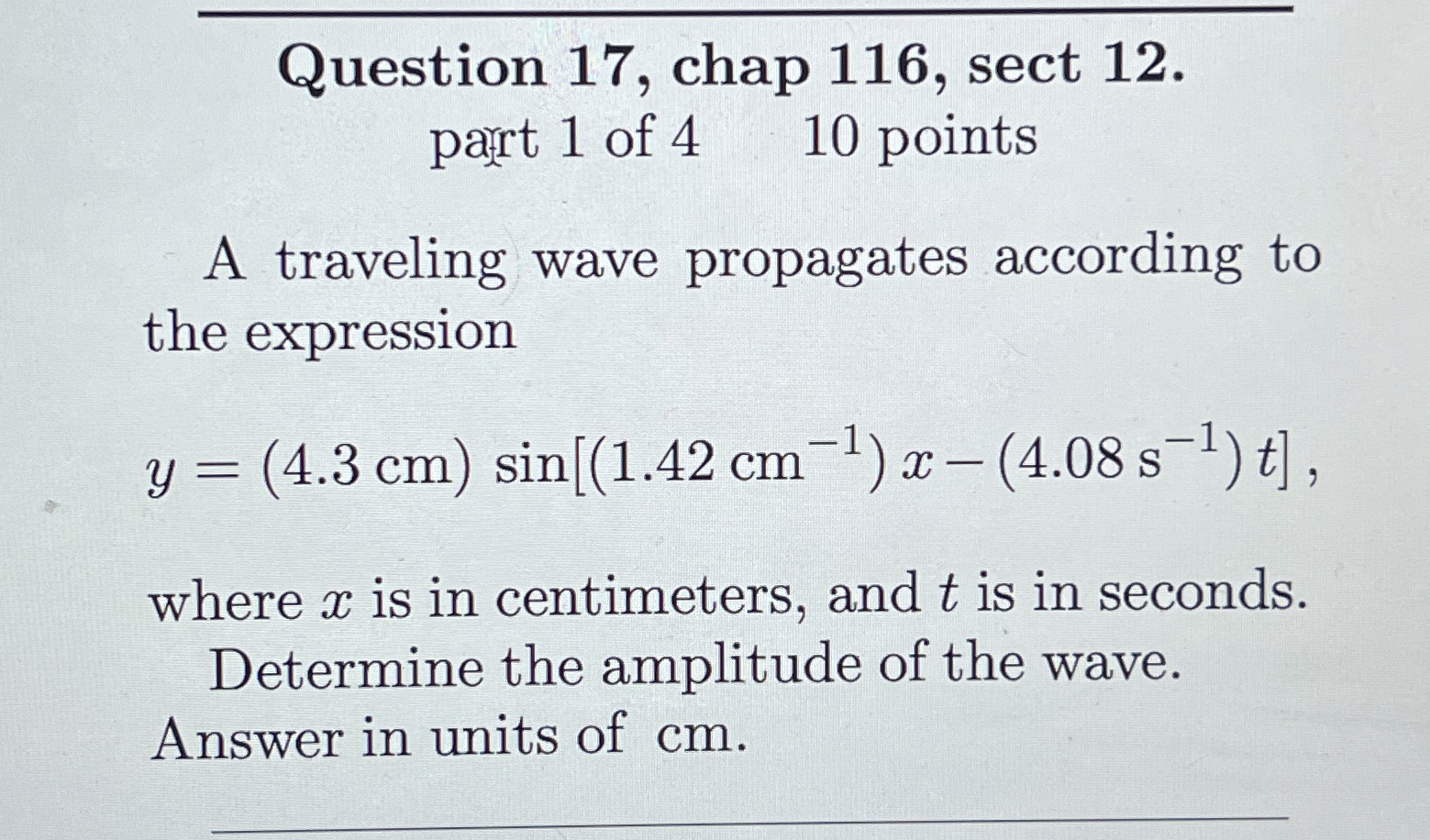 Question 1 7 , chap 1 1 6 , sect 1 2 . part 1 of