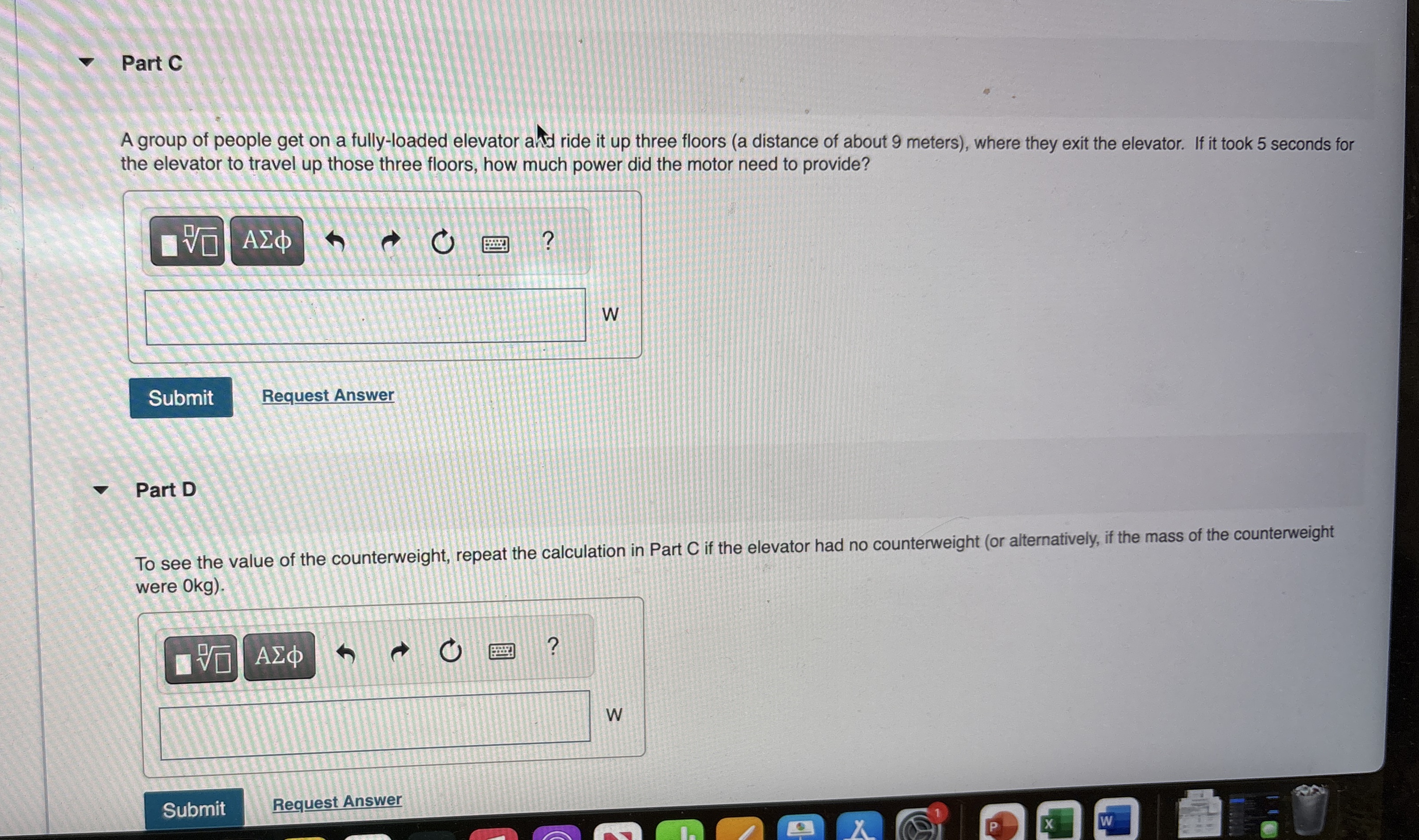 Problem 1 4 1 4 of 1 4 One kind of elevator has