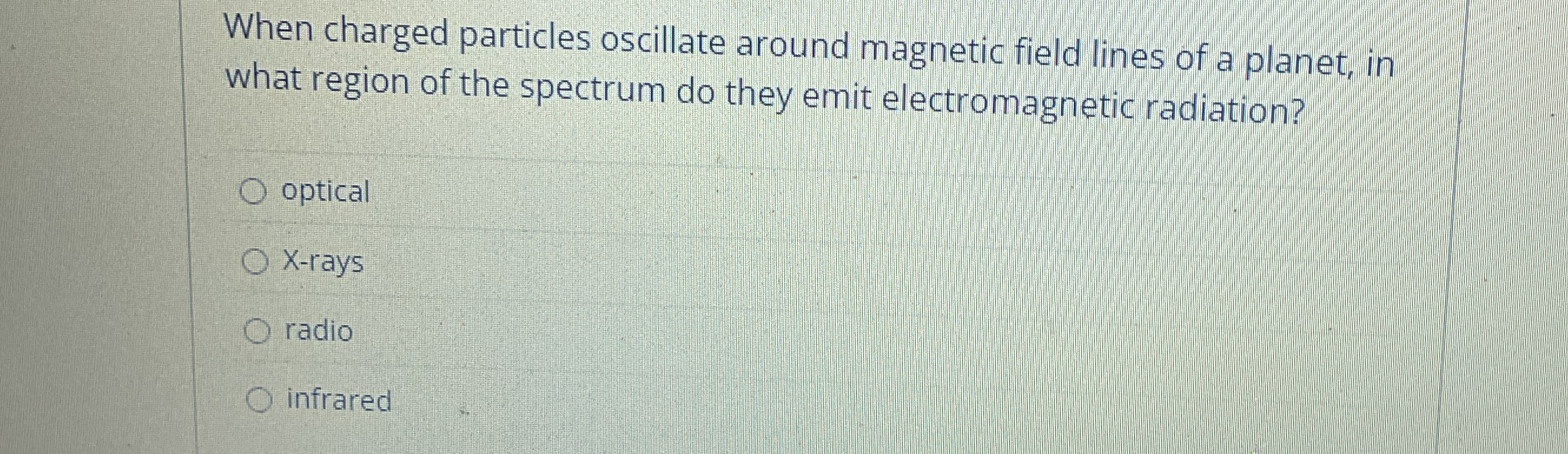 When charged particles oscillate around magnetic