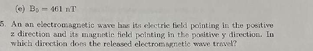 An an electromagnetic wave has its electric field