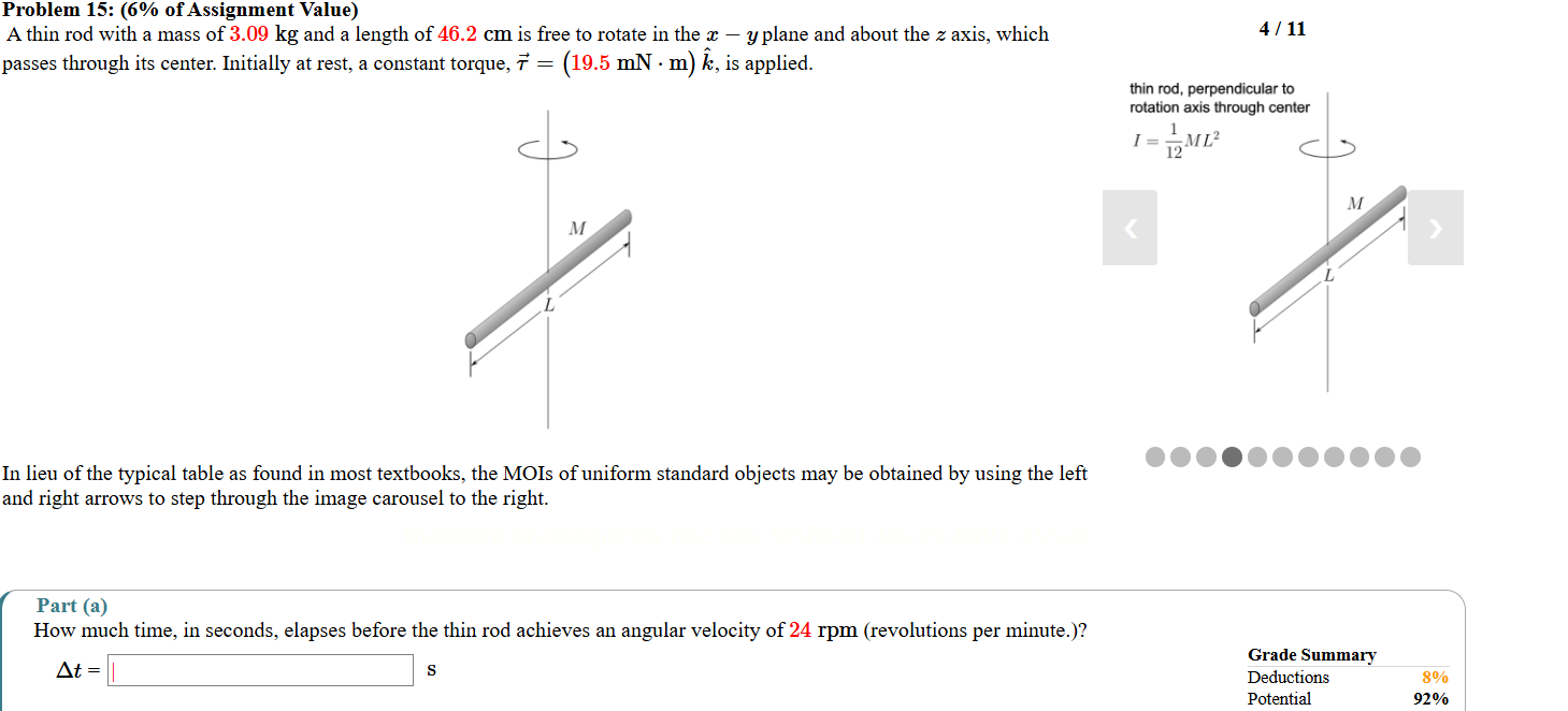 Problem 1 5 : ( 6 \ % of Assignment Value ) A