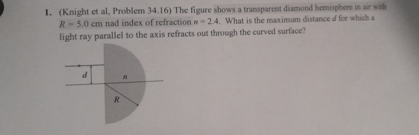 1 . ( Knight et al , Problem 3 4 . 1 6 ) The