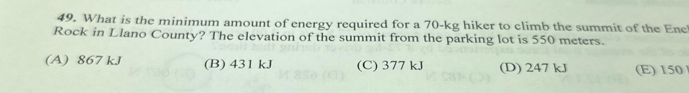 What is the minimum amount of energy required for