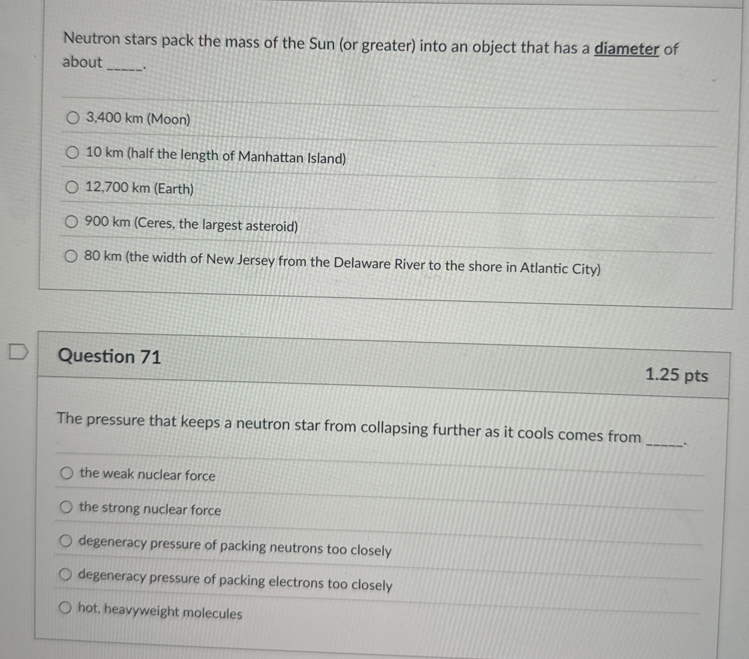 Neutron stars pack the mass of the Sun ( or