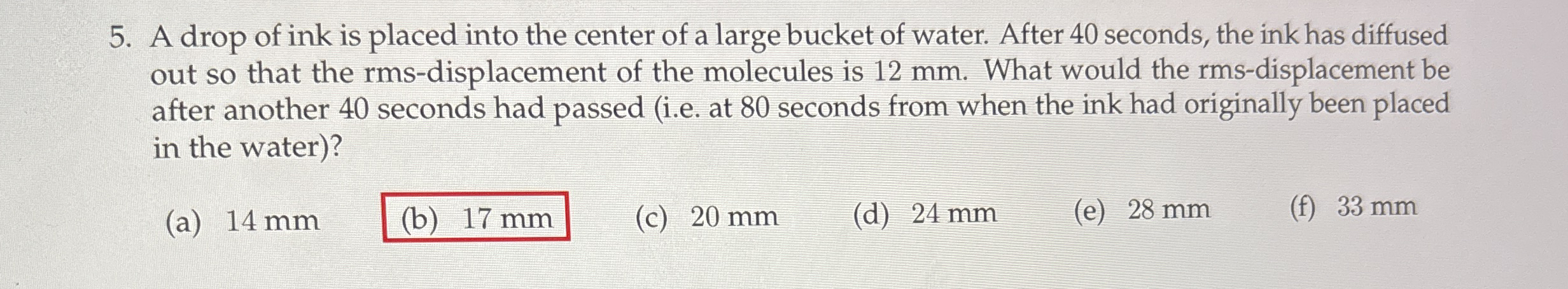 A drop of ink is placed into the center of a