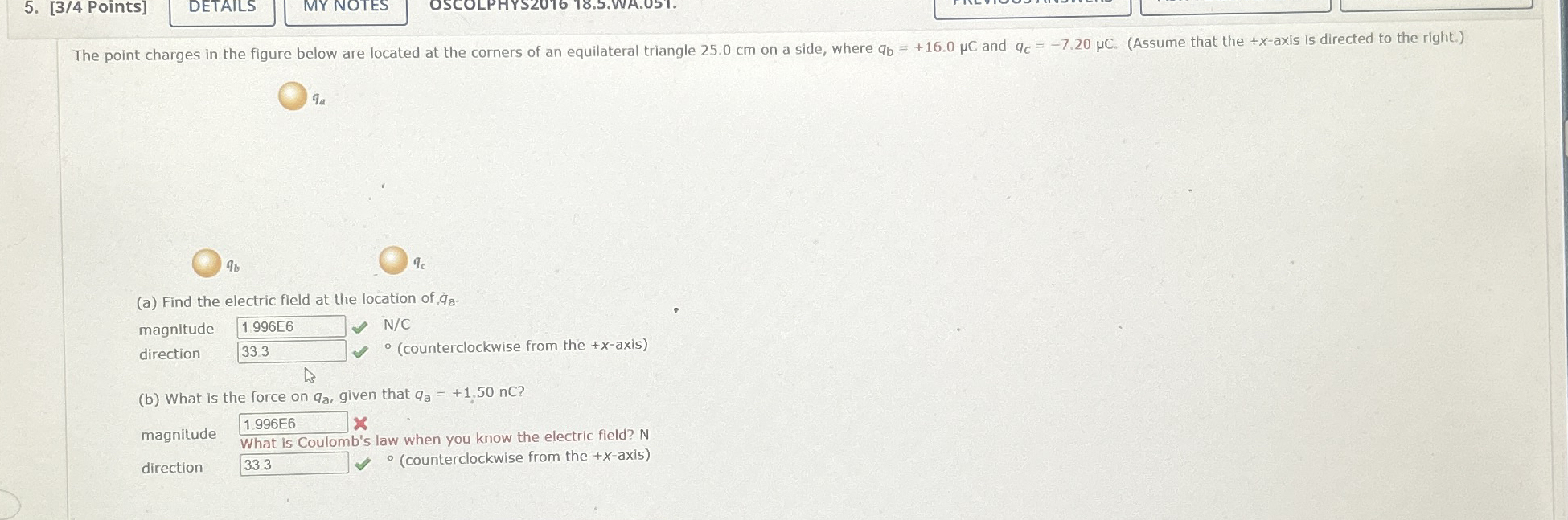 [ 3 / 4 Points ] DETAILS MYNOTES q a q b q c ( a