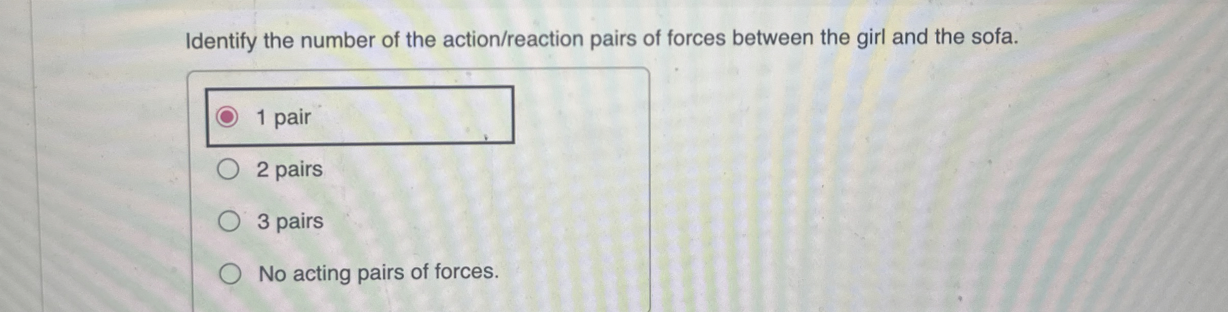 Identify the number of the action / reaction