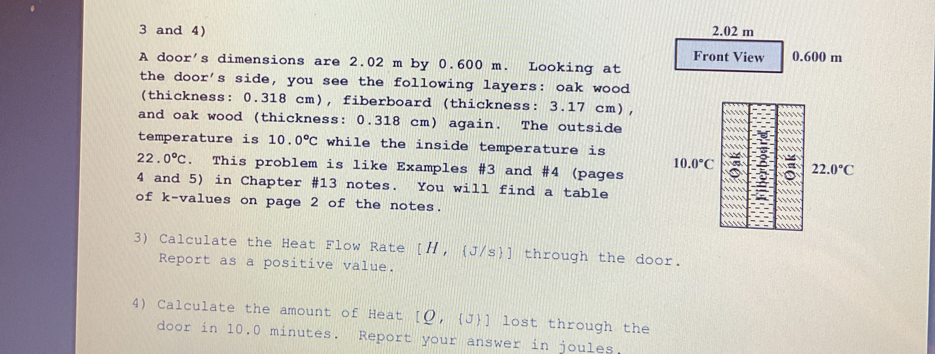 3 and 4 ) A door's dimensions are 2 . 0 2 m by 0