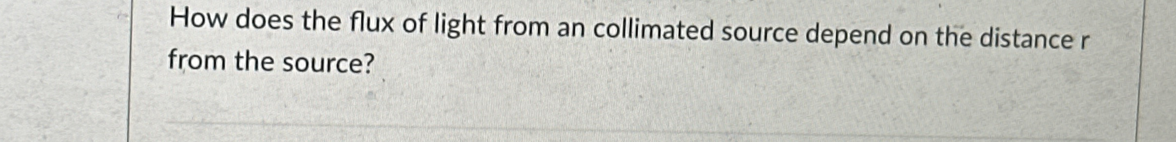 How does the flux of light from an collimated