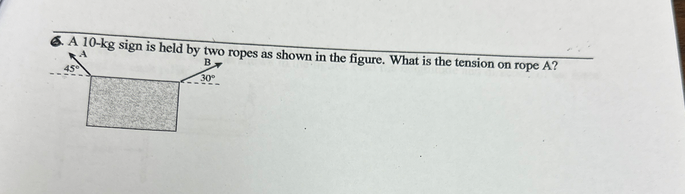 Jpes as shown in the figure. What is the tension