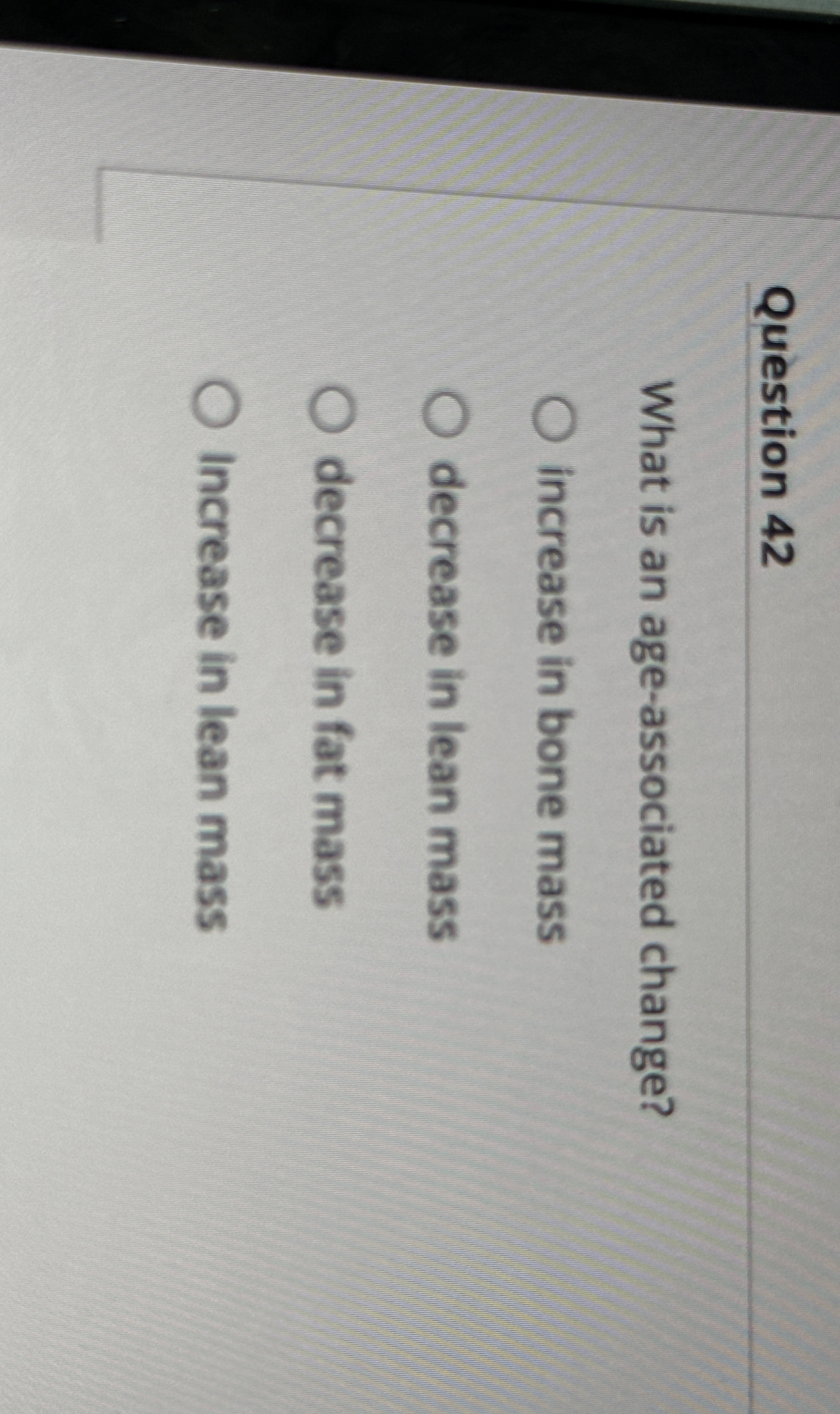 Question 4 2 What is an age - associated change?