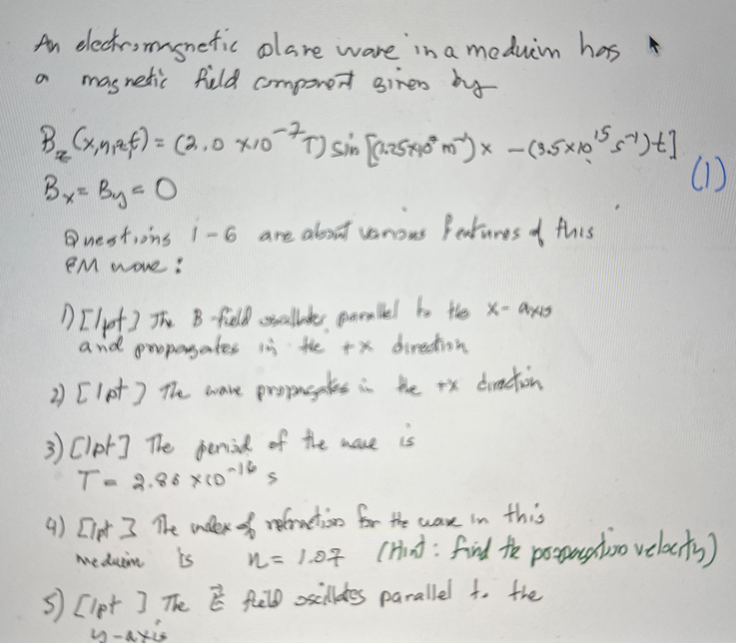 An electromgnetic olare ware in a meduim has a