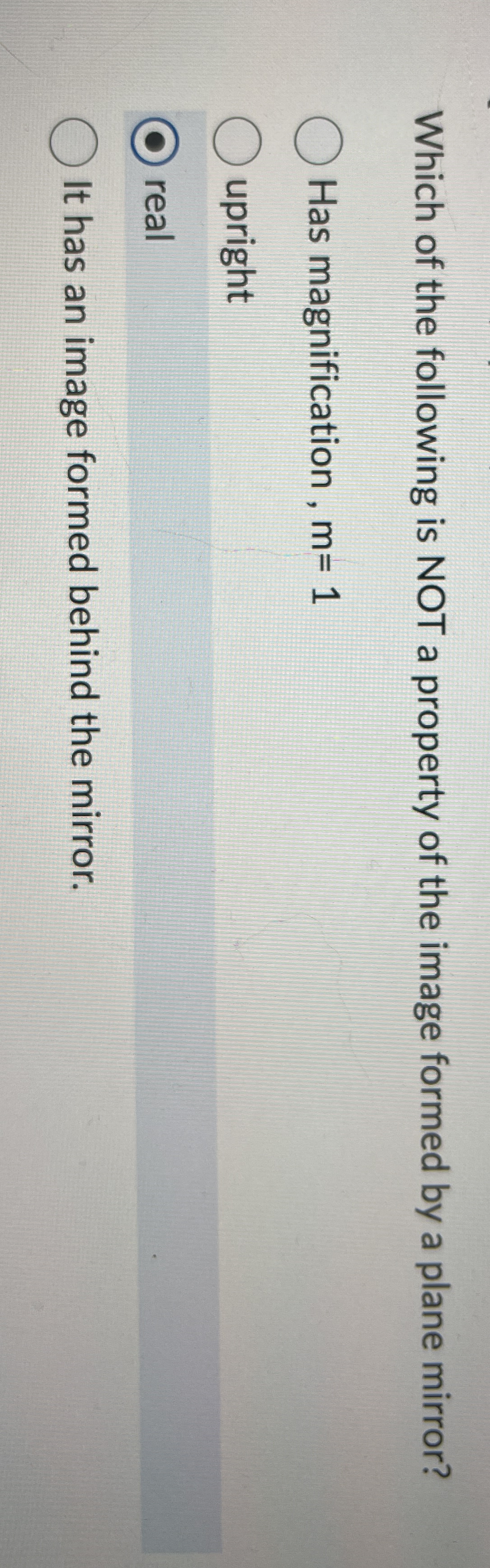 Which of the following is NOT a property of the