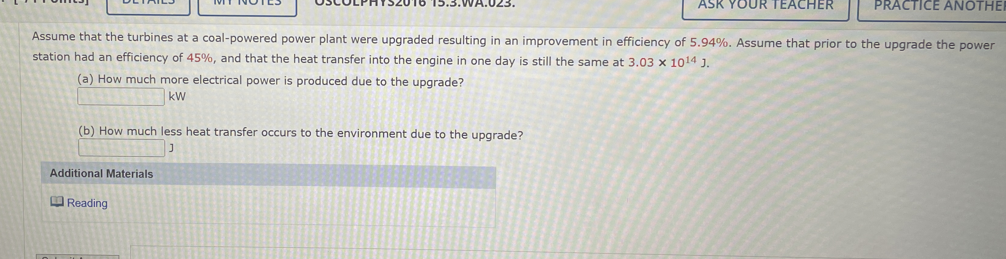 Assume that the turbines at a coal - powered
