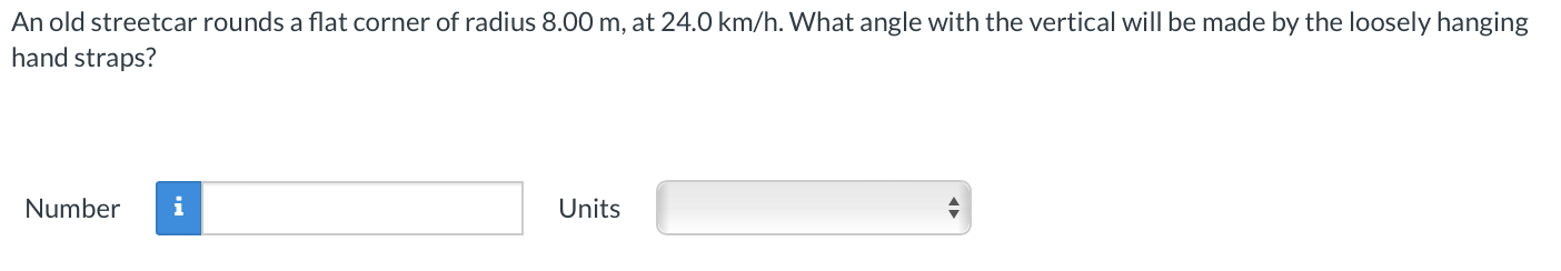An old streetcar rounds a flat corner of radius 8