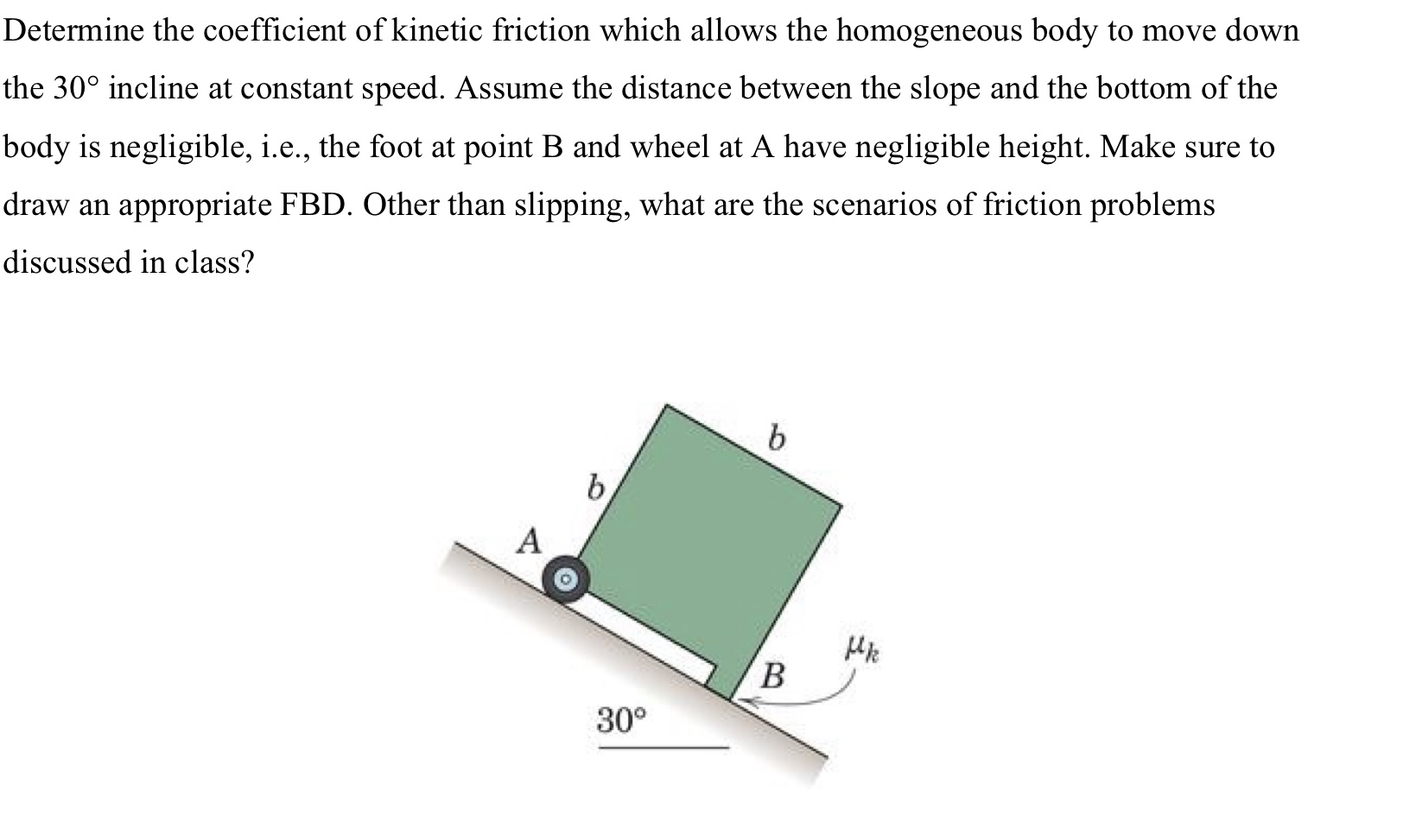 Determine the coefficient of kinetic friction