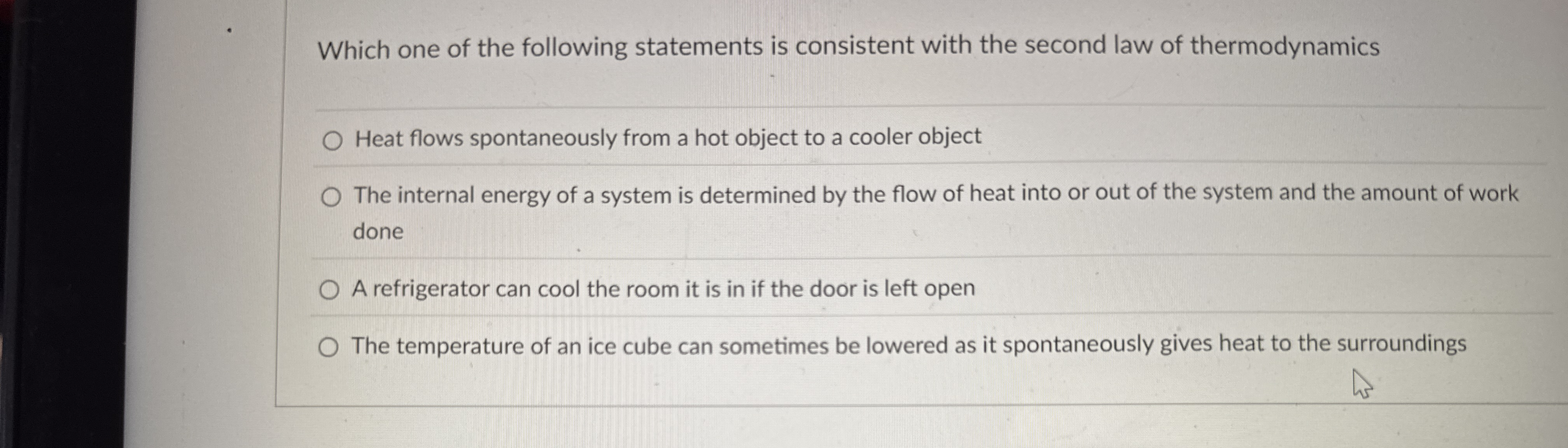 Which one of the following statements is