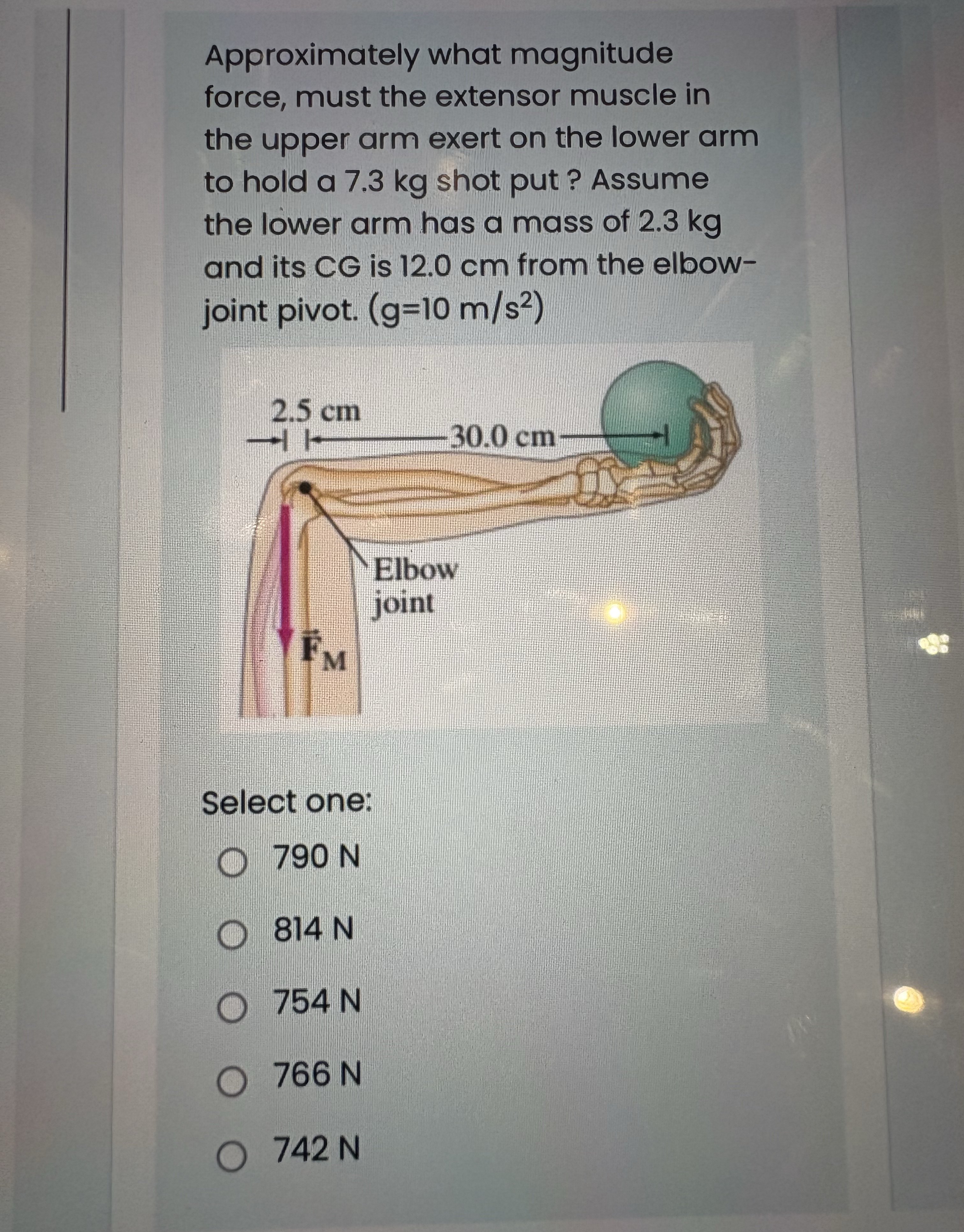 Approximately what magnitude force, must the